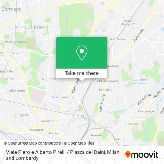Viale Piero e Alberto Pirelli / Piazza dei Daini map