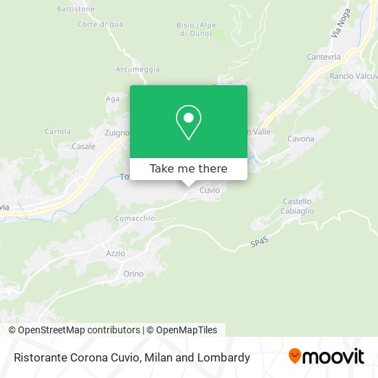 Ristorante Corona Cuvio map