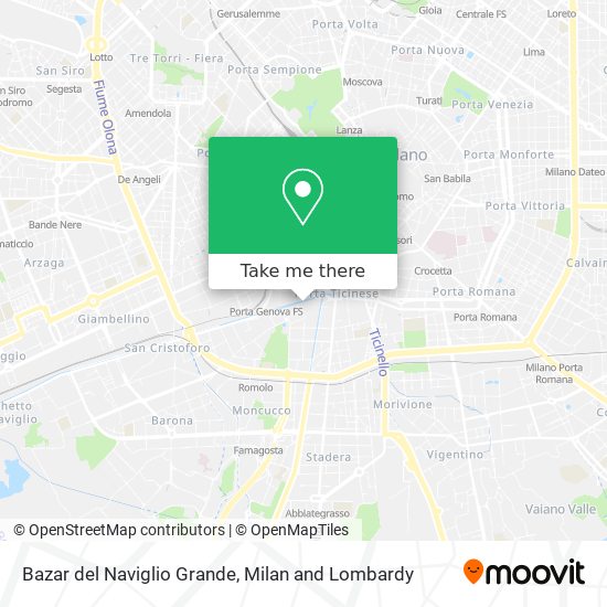 Bazar del Naviglio Grande map