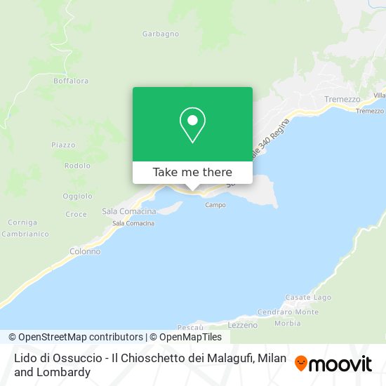 Lido di Ossuccio - Il Chioschetto dei Malagufi map