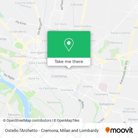 Ostello l'Archetto - Cremona map