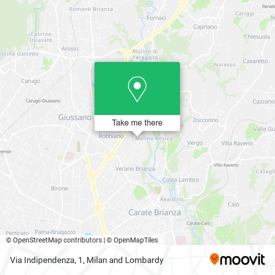 Via Indipendenza, 1 map