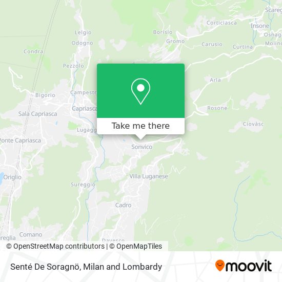 Senté De Soragnö map