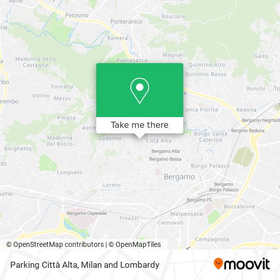 Parking Città Alta map