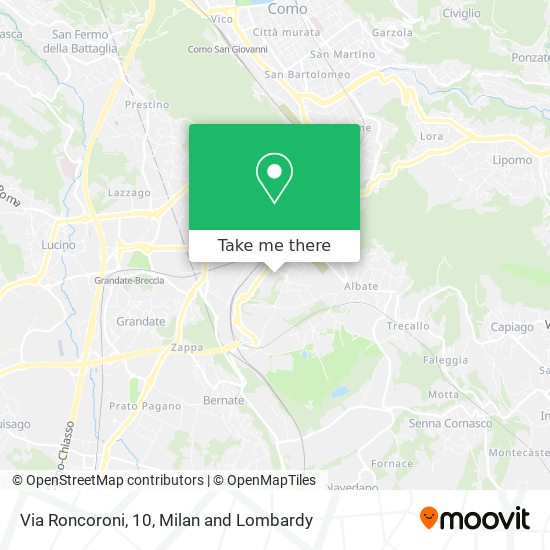 Via Roncoroni, 10 map