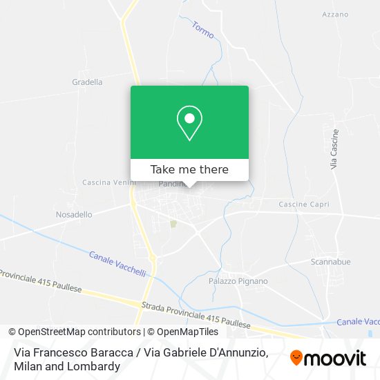 Via Francesco Baracca / Via Gabriele D'Annunzio map