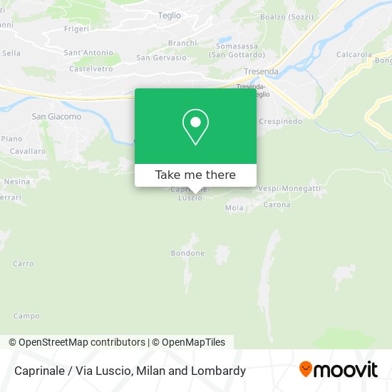 Caprinale / Via Luscio map