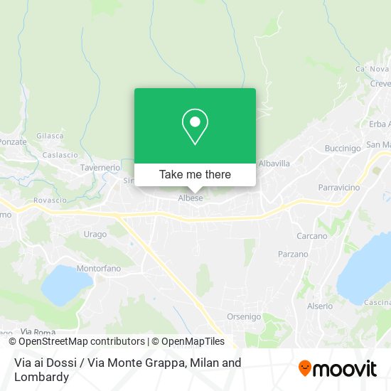 Via ai Dossi / Via Monte Grappa map