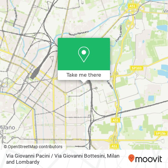 Via Giovanni Pacini / Via Giovanni Bottesini map