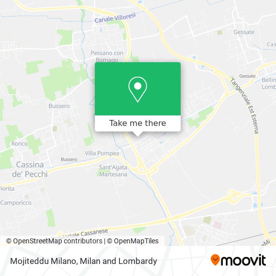 Mojiteddu Milano map