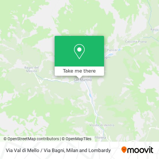 Via Val di Mello / Via Bagni map