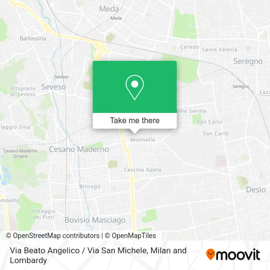 Via Beato Angelico / Via San Michele map