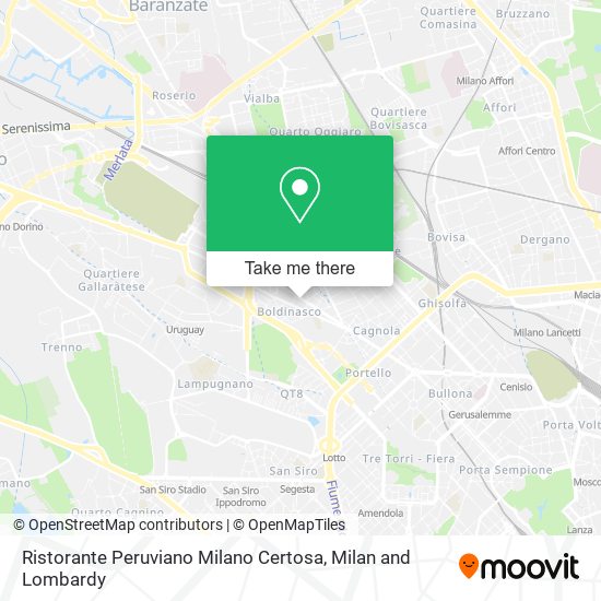 Ristorante Peruviano Milano Certosa map