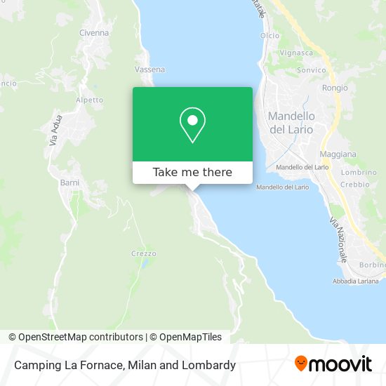 Camping La Fornace map