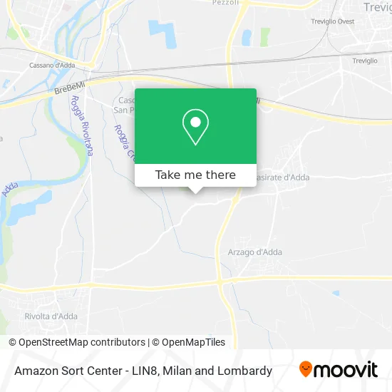Amazon Sort Center - LIN8 map