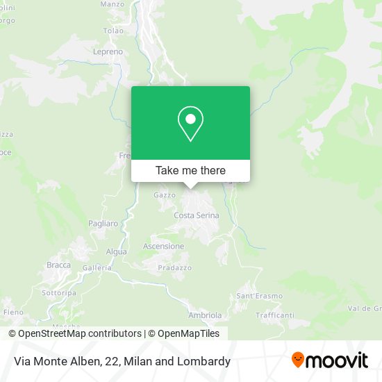 Via Monte Alben, 22 map