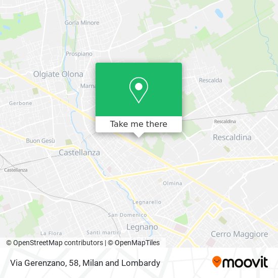 Via Gerenzano, 58 map