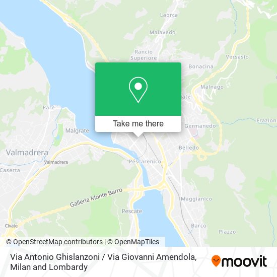 Via Antonio Ghislanzoni / Via Giovanni Amendola map