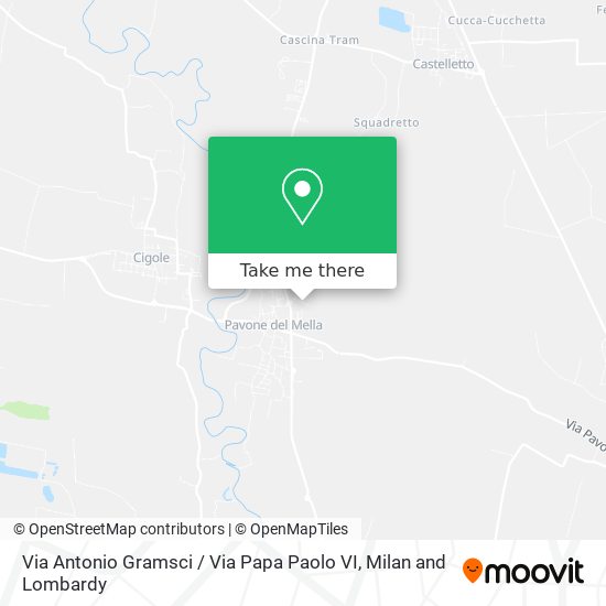 Via Antonio Gramsci / Via Papa Paolo VI map