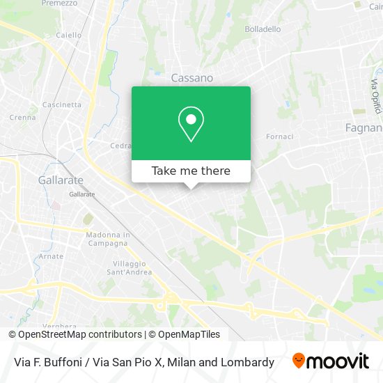 Via F. Buffoni / Via San Pio X map