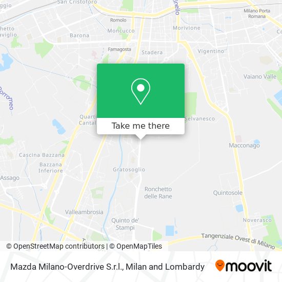Mazda Milano-Overdrive S.r.l. map