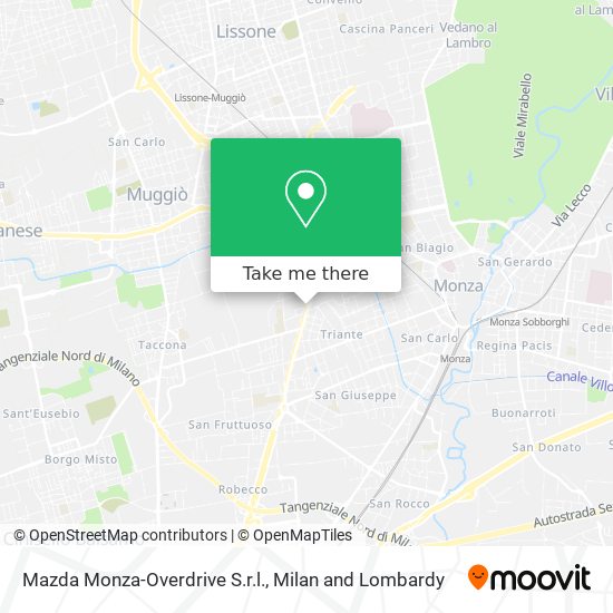 Mazda Monza-Overdrive S.r.l. map