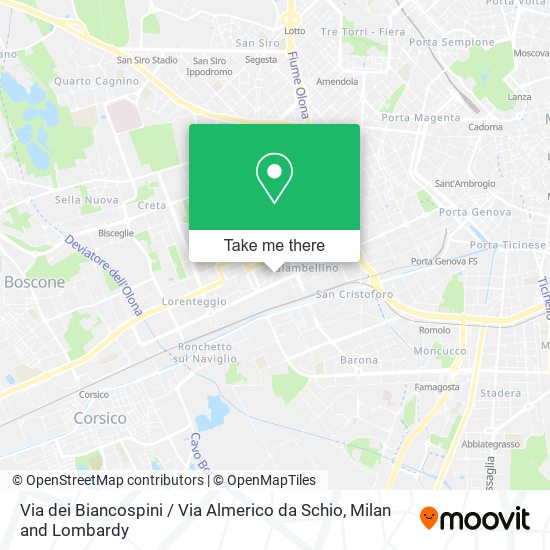 Via dei Biancospini / Via Almerico da Schio map
