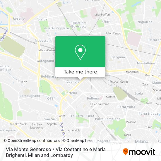 Via Monte Generoso / Via Costantino e Maria Brighenti map