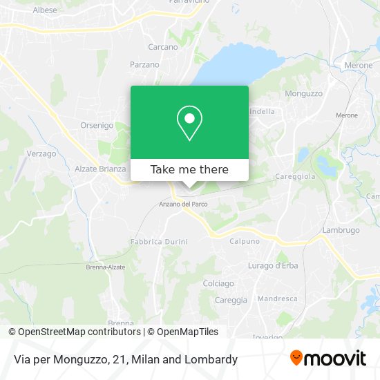 Via per Monguzzo, 21 map