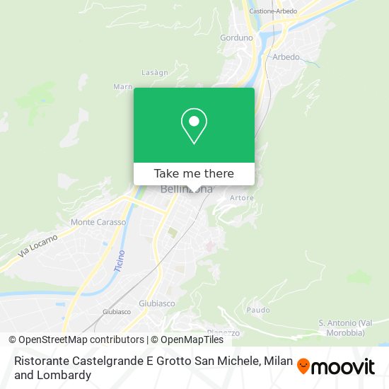 Ristorante Castelgrande E Grotto San Michele map