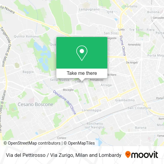 Via del Pettirosso / Via Zurigo map