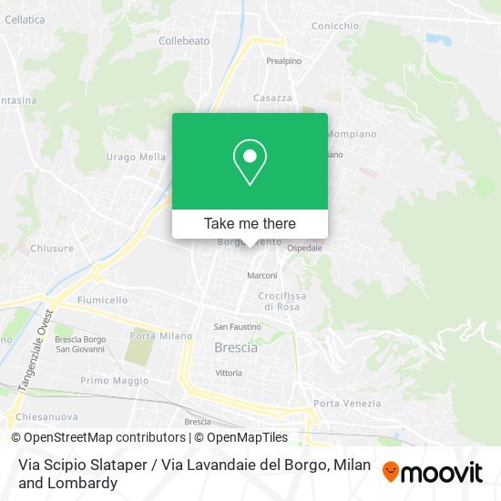Via Scipio Slataper / Via Lavandaie del Borgo map