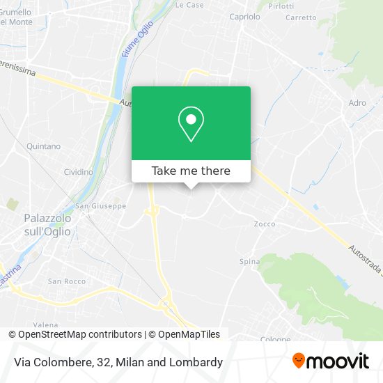 Via Colombere, 32 map