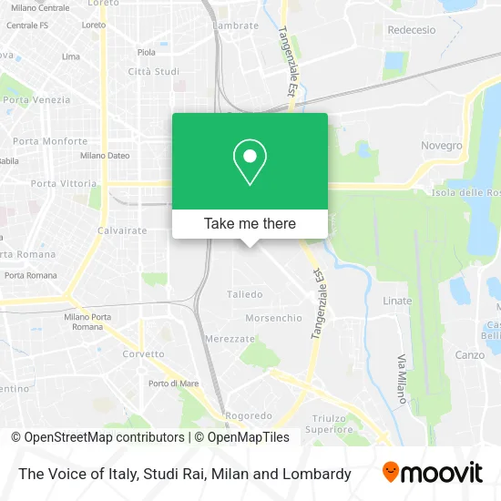 The Voice of Italy, Studi Rai map