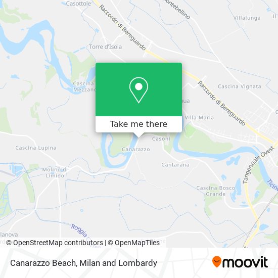 Canarazzo Beach map