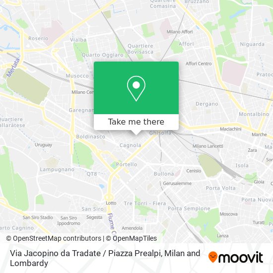 Via Jacopino da Tradate / Piazza Prealpi map