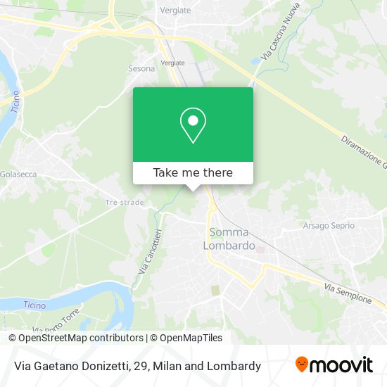 Via Gaetano Donizetti, 29 map