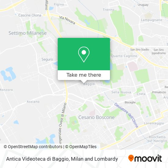 Antica Videoteca di Baggio map
