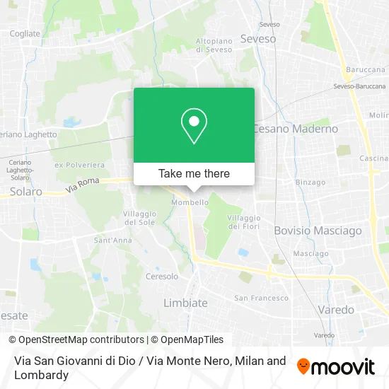 Via San Giovanni di Dio / Via Monte Nero map