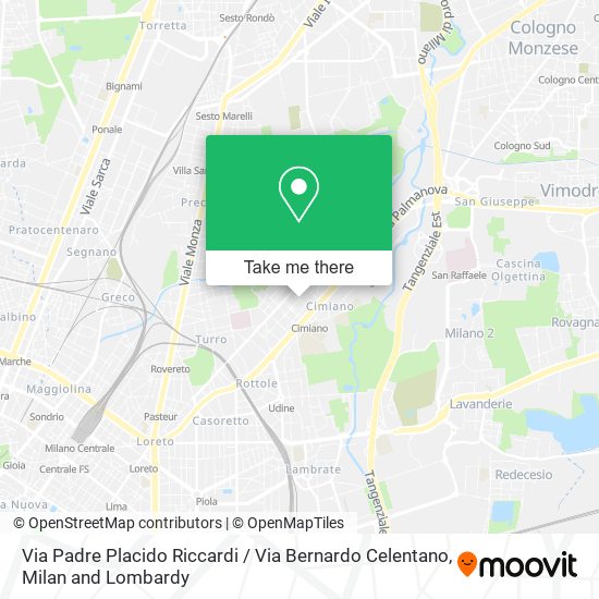 Via Padre Placido Riccardi / Via Bernardo Celentano map