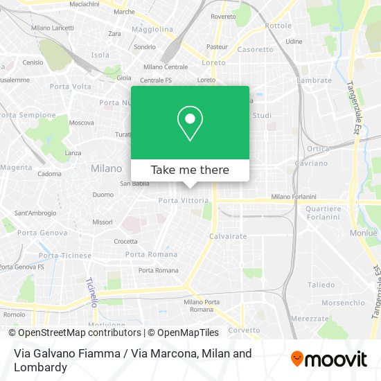 Via Galvano Fiamma / Via Marcona map