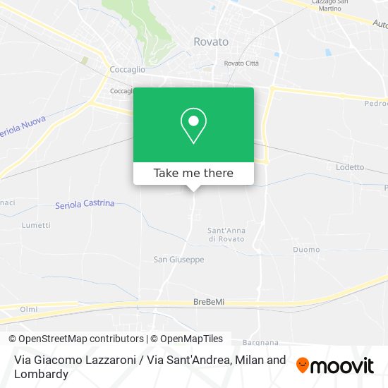 Via Giacomo Lazzaroni / Via Sant'Andrea map