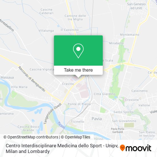 Centro Interdisciplinare Medicina dello Sport - Unipv map