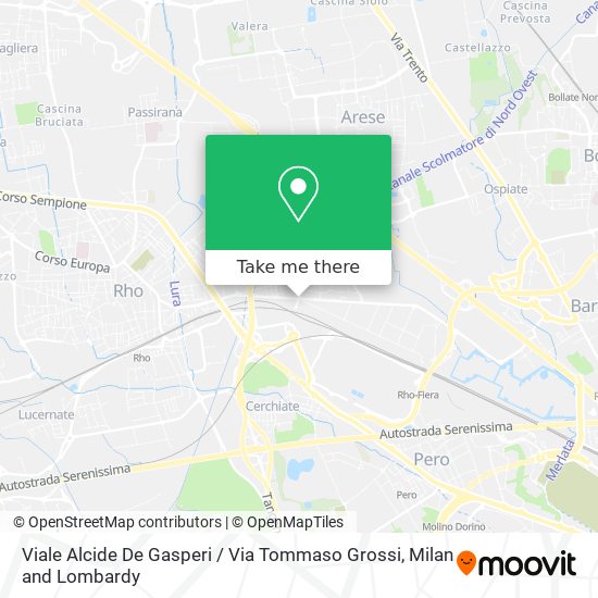 Viale Alcide De Gasperi / Via Tommaso Grossi map