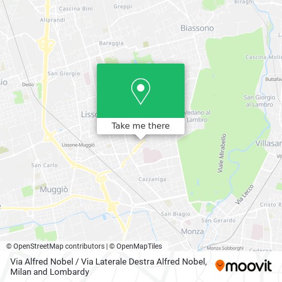 Via Alfred Nobel / Via Laterale Destra Alfred Nobel map