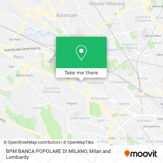 BPM BANCA POPOLARE DI MILANO map