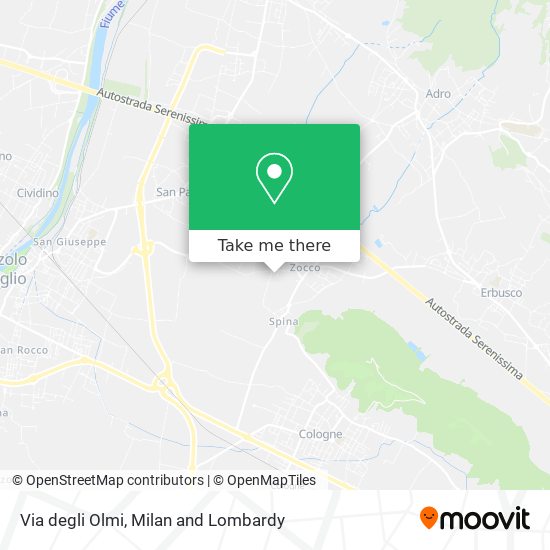 Via degli Olmi map