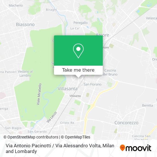 Via Antonio Pacinotti / Via Alessandro Volta map