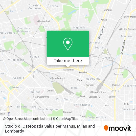 Studio di Osteopatia Salus per Manus map