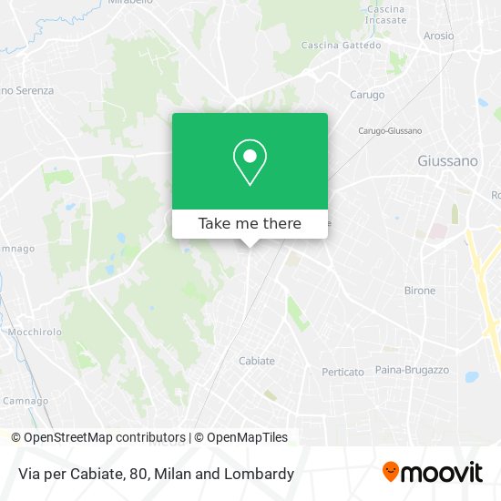 Via per Cabiate, 80 map